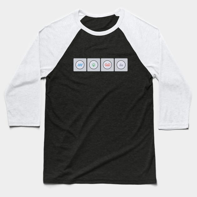 Synthesizer Modes Buttons Baseball T-Shirt by Atomic Malibu